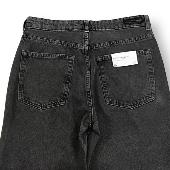 NWT AG Jeans Alexxis Vintage High-Rise Straight in 90s Faded Black Size 26 $225 - Picture 12 of 13